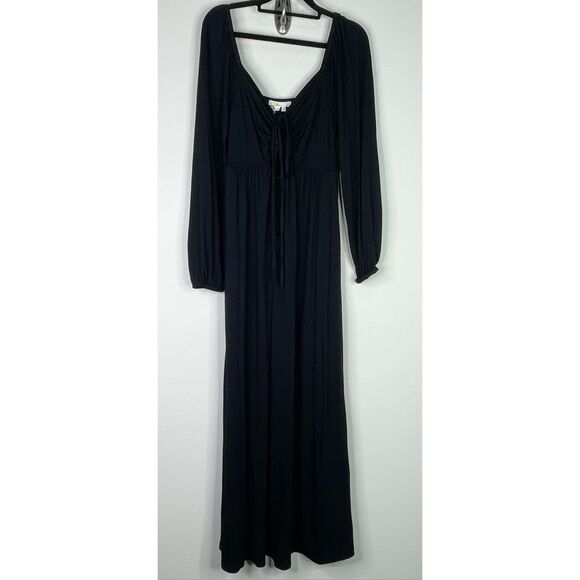 New Boden Tie Detail Jersey Maxi Dress with Pockets Women's Size 6 - Picture 1 of 12